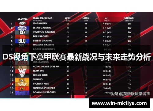 DS视角下意甲联赛最新战况与未来走势分析